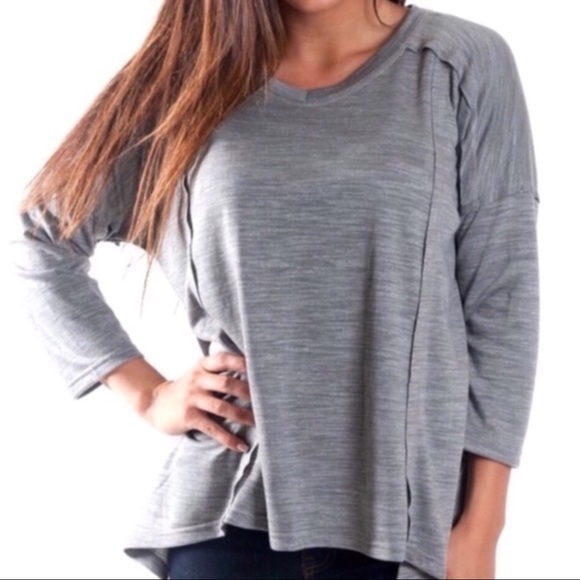 Oversized 3/4 Sleeve Sweatshirt